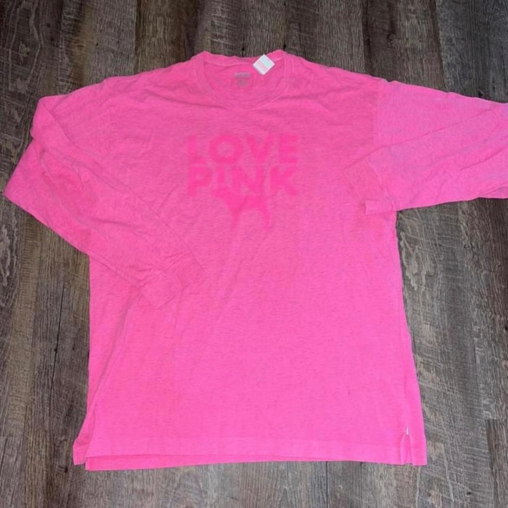 Victoria’s Secret PINK logo long sleeve tee